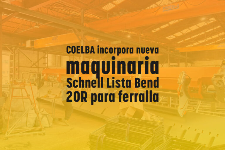 COELBA incorpora nueva maquinaria Schnell Lista Bend 20R para ferralla COELBA incorpora nueva maquinaria Schnell Lista Bend 20R para ferralla